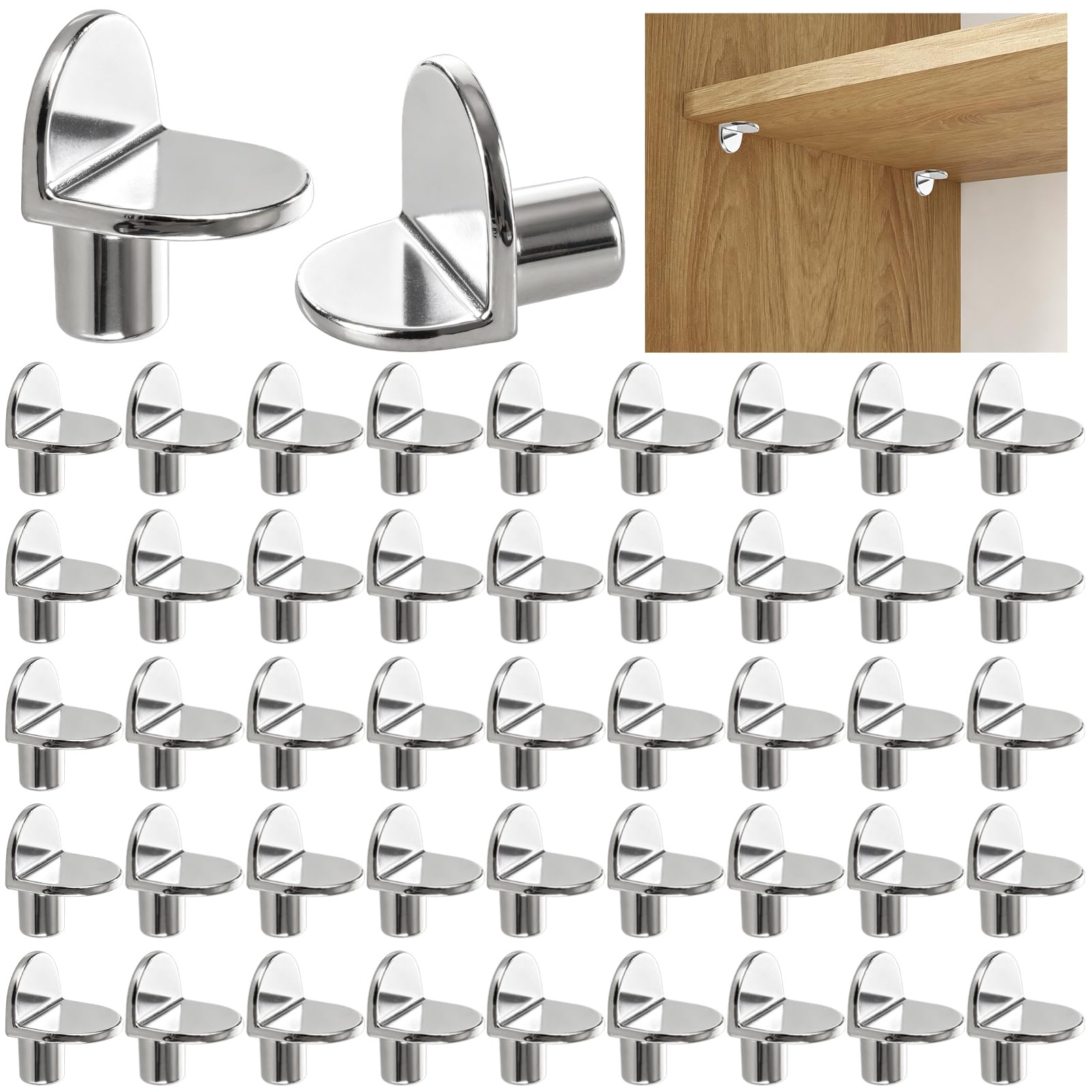 Aramanara 200 Pcs L-Shaped Shelf Support Pegs, 5 mm Cupboard Shelf Support