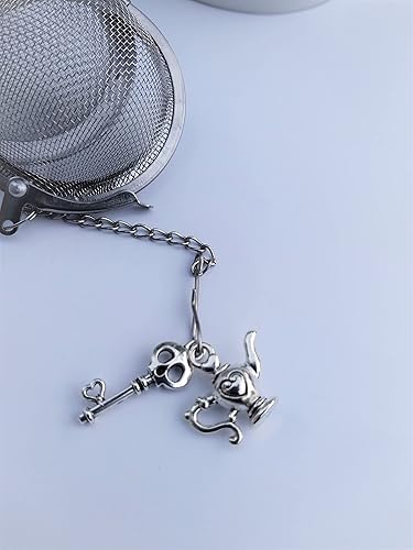 Vista 4 de Teapot and Skull Key Tea Infuser Ball for Loose Leaves Brewing