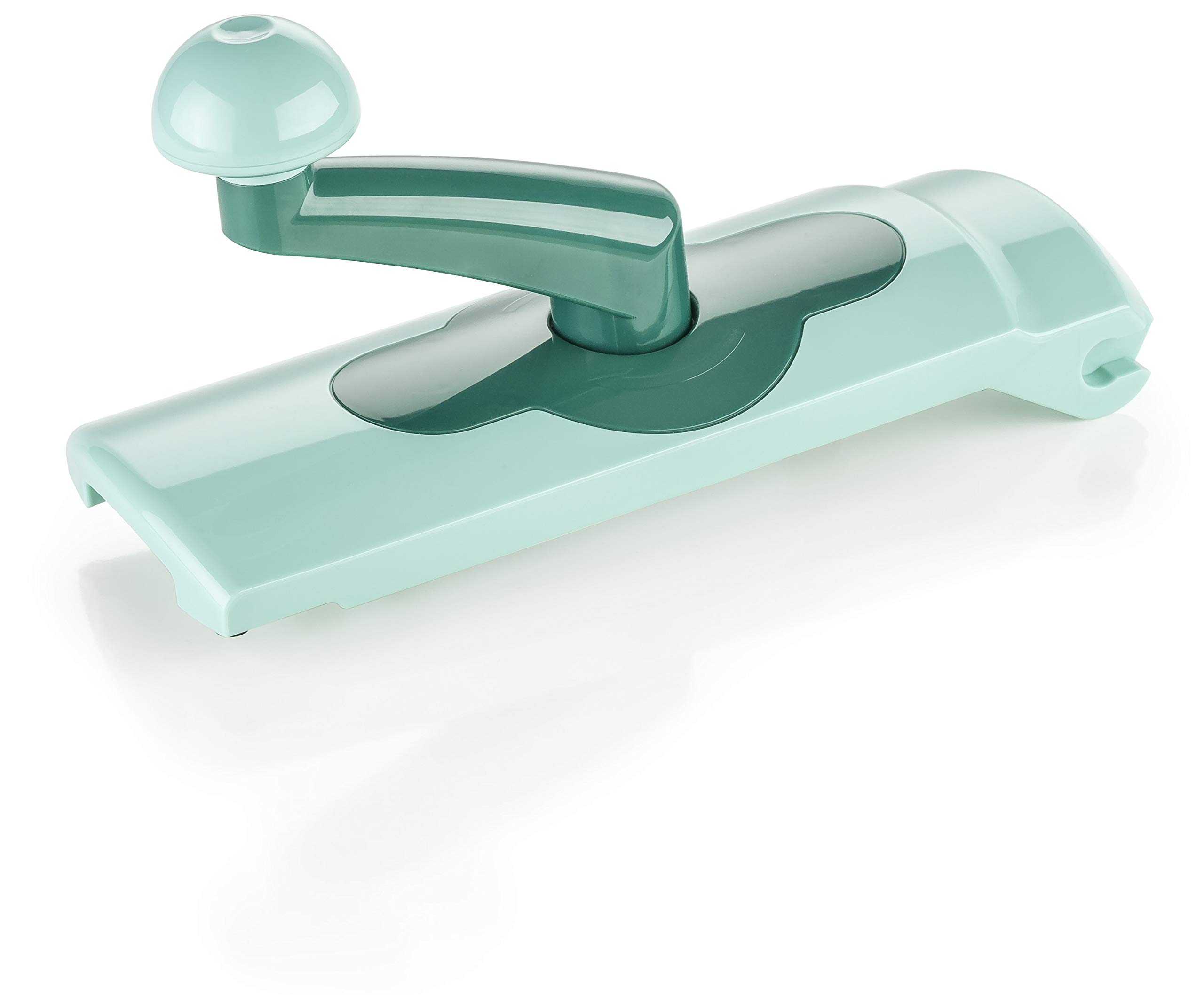 Genius Nicer Dicer Fusion Julietti | 34 Teile | Schneiden | Reiben | Julienne | Spiralen | Hobeln | Würfeln | Obst- und Gemüseschneider | Bekannt aus TV | NEU, Mintgrün