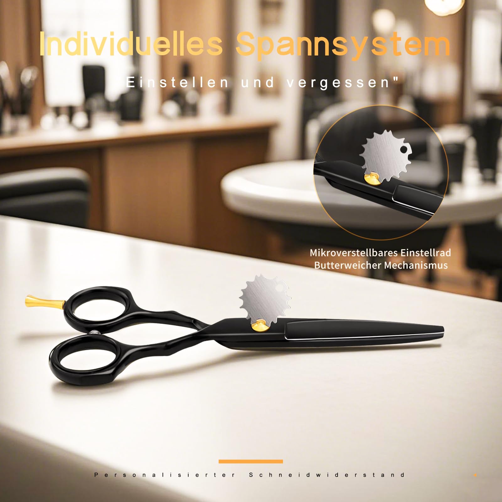 Purple Dragon Haarschere 5,5 Zoll Profi Friseurschere Set scharfe Schere für Friseur Barbier Anfänger Schwarz