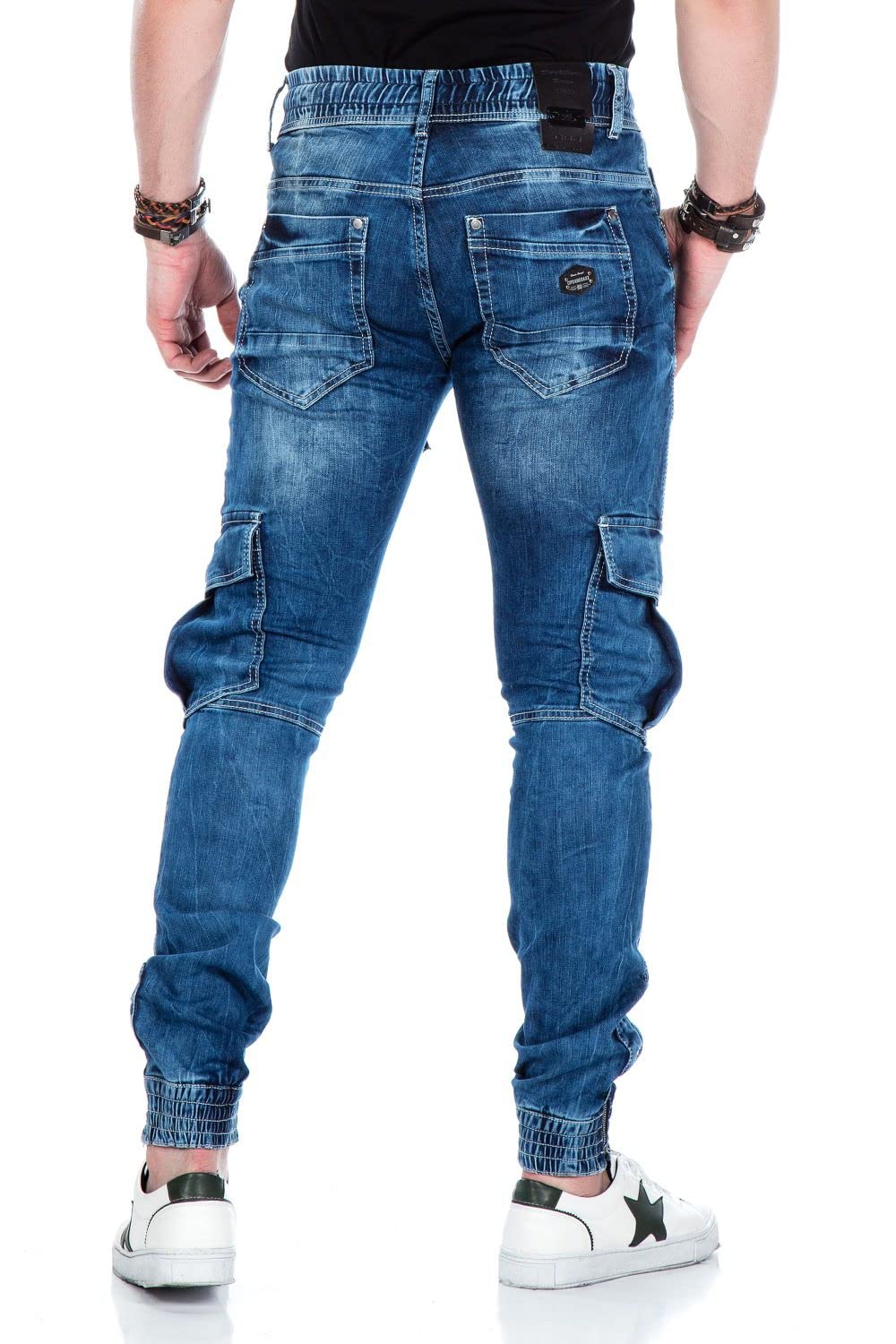Cipo & Baxx Herren Cargohosen Denim