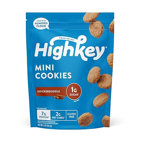 Miniatura 12 de Highkey Galletas con chispas de chocolate keto; paquete de 3 bocadillos bajos en carbohidratos; alimento keto; galletas altas en proteínas sin