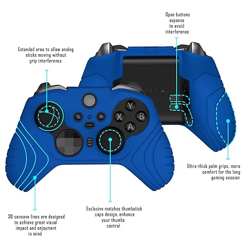 Miniatura 4 de playvital Samurai Edition Anti Slip Silicone Case Cover for Xbox Elite Wireless Controller Series 2 Core, Ergonomic Soft Rubber Skin Protector for