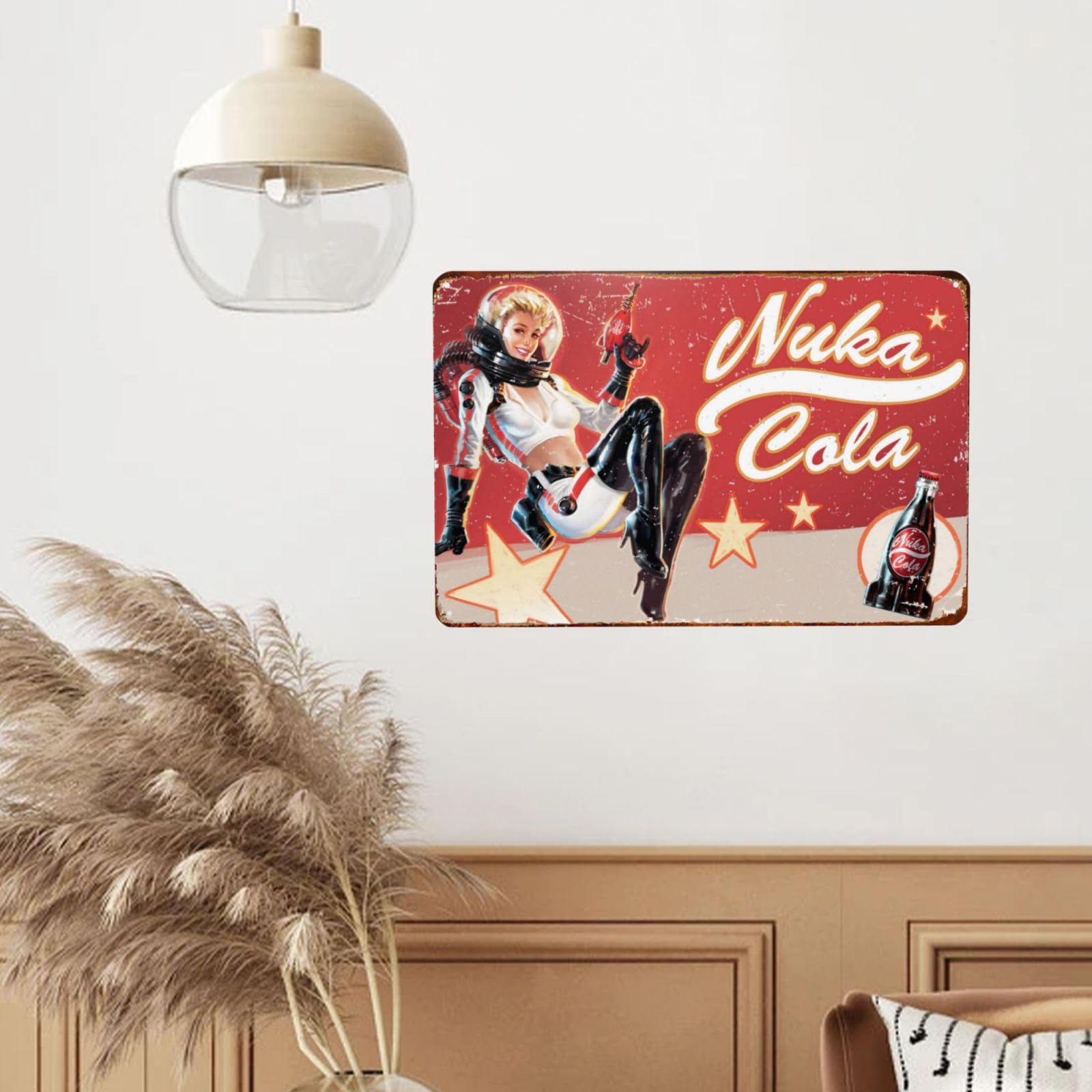 Plaque Décorative Métal Nuka-Cola Fallout - Dimensions 30x20 Cm, Neuve, Pour Fans De La Saga