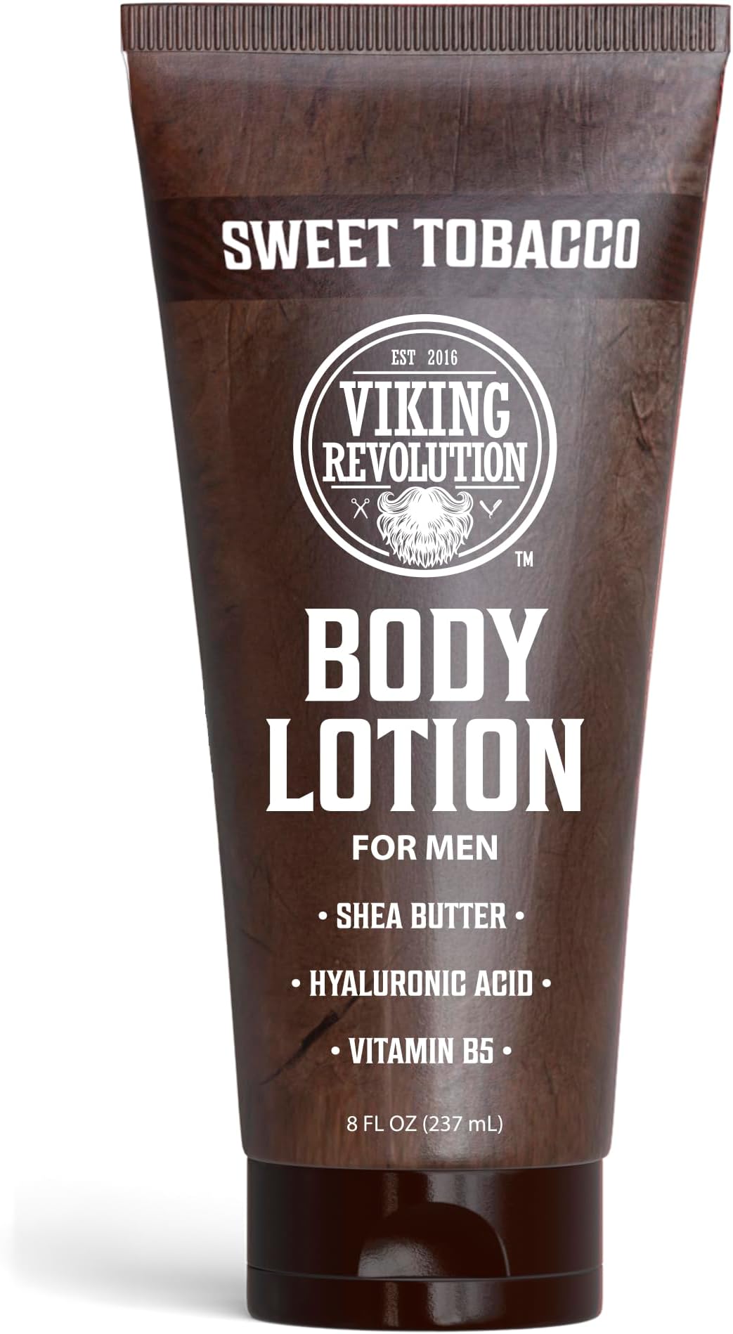 Viking Revolution Sweet Tobacco Body Lotion for Men –Mens Lotion for Dry Skin with Shea Butter, Hyaluronic Acid and Vitamin B5 – Nourishing Mens Body Lotion for Hydrated and Smooth Skin (8oz, 1 Pack)