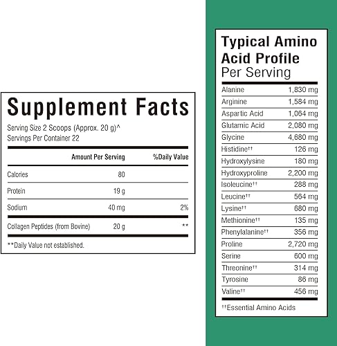 Miniatura 6 de Péptidos de colágeno bovino en polvo para mujeres y hombres, proteína de colágeno hidrolizada alimentada con pasto tipo I y III, piel, cabello,