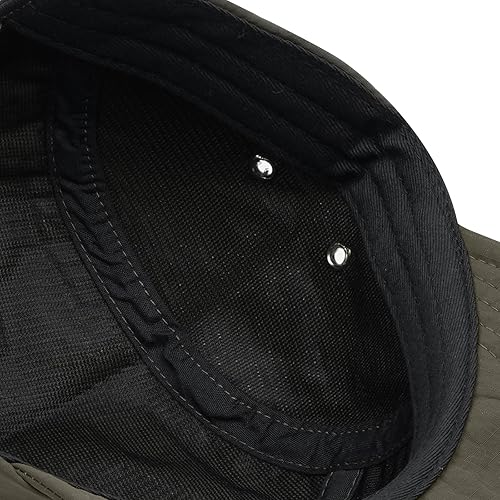 Vista 7 de Clakllie Sombrero de ala plana de 5 paneles sin estructura, gorra de ala corta de secado rápido, gorra de béisbol de nailon transpirable