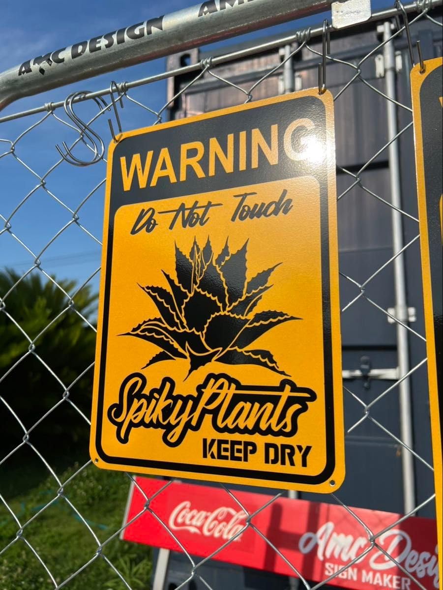 Amazon.co.jp: アガベ SPIKY PLANTS アルミ看板 世田谷ベース ガレージ