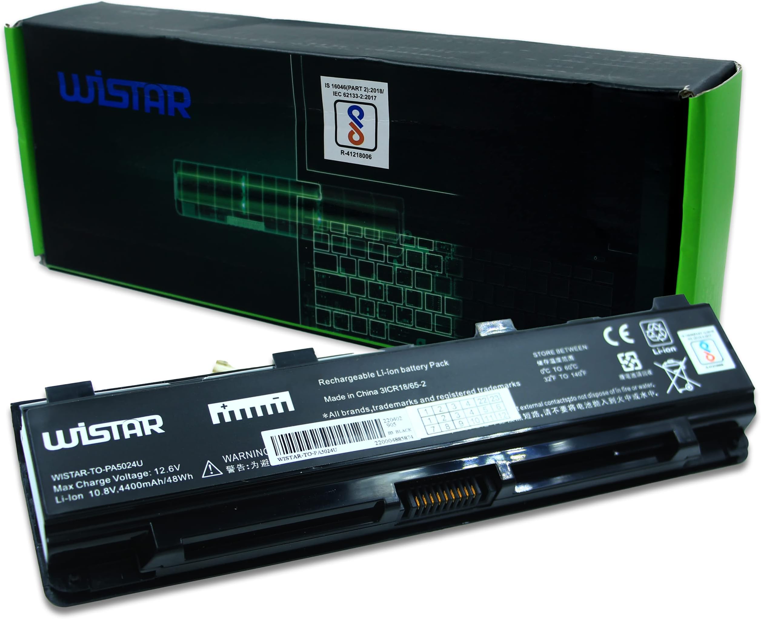 WISTAR PABAS273 Laptop Battery for Toshiba Satellite P875 P875D S800 S800D S840 S840D Battery