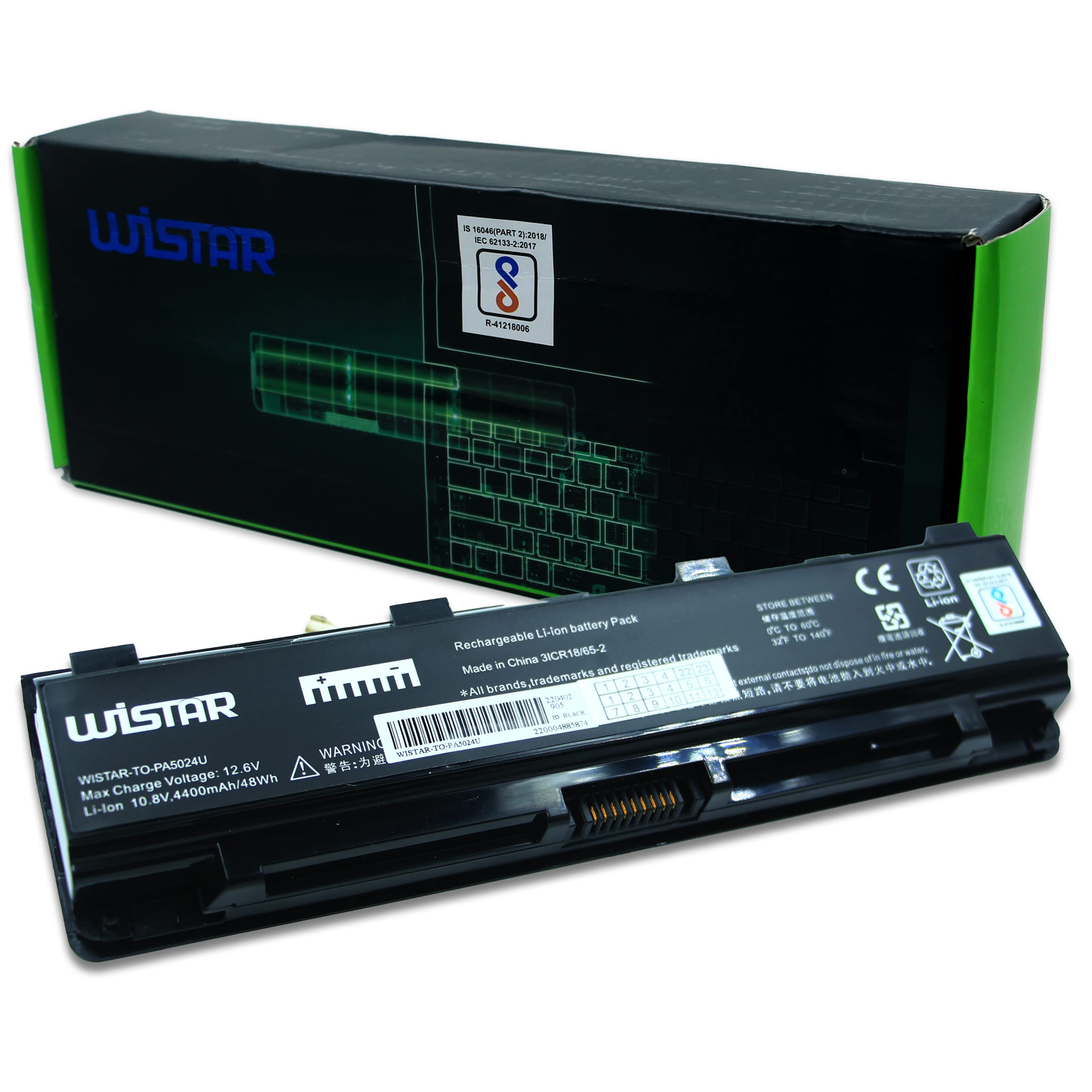 WISTAR PABAS273 Laptop Battery for Toshiba Satellite P875 P875D S800 S800D S840 S840D Battery