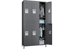 Sturdy Steel Locker Cabinet with Ample Storage for Home, Office, and School