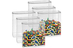 6 Pack Toy Storage Bags: Keep Your Lego Set Tidy with Crystal-Clear Organizers