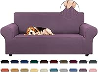 Vista 9 de KEKUOU - Funda elástica para sofá de 3 plazas (de 79 a 94 pulgadas), protector de muebles de 3 asientos con parte inferior elástica para niños