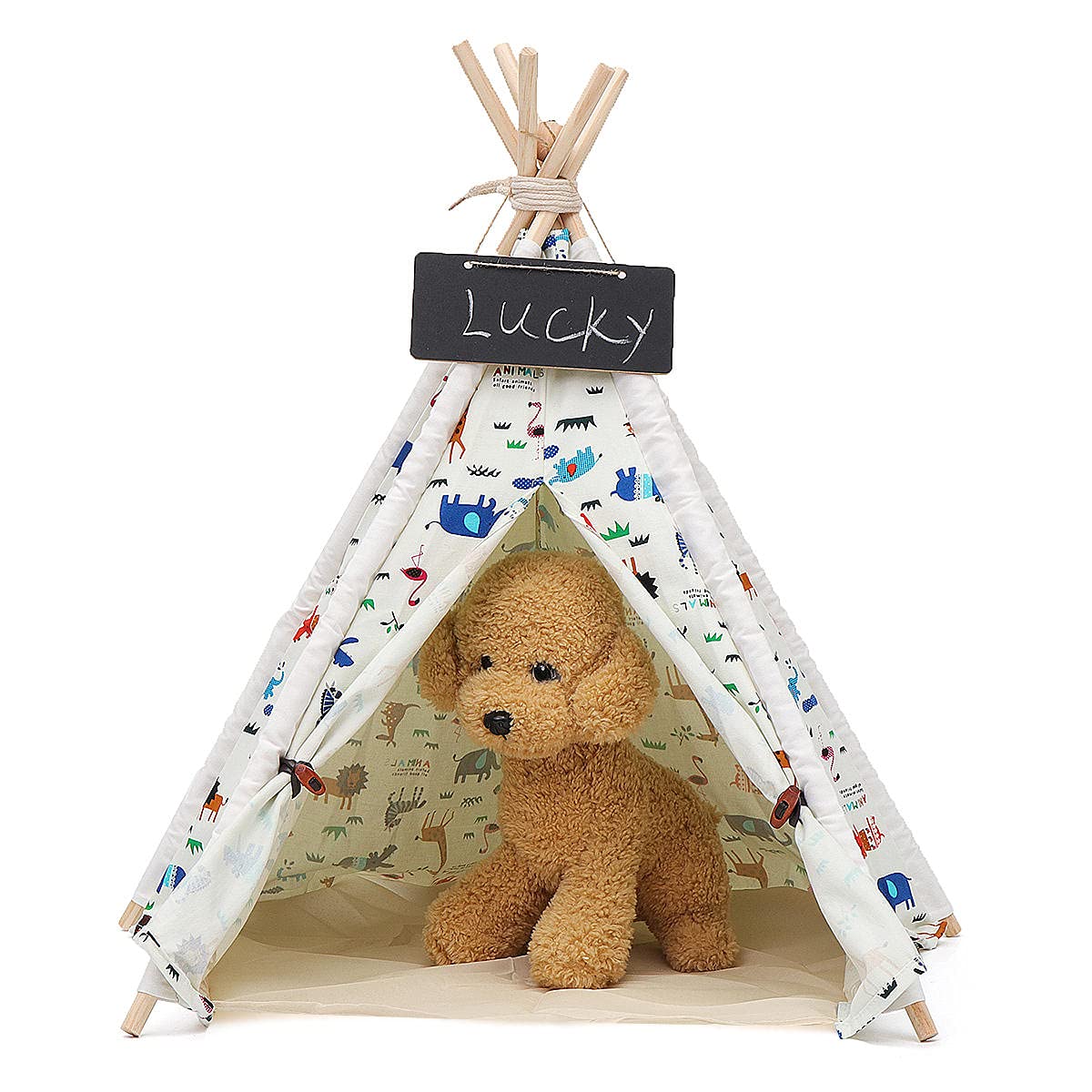 HaiMa Pet Dog House Tente Lavable Chiot Chat Intérieur Extérieur Maison Jeu Tipi Lit pour Animaux - L