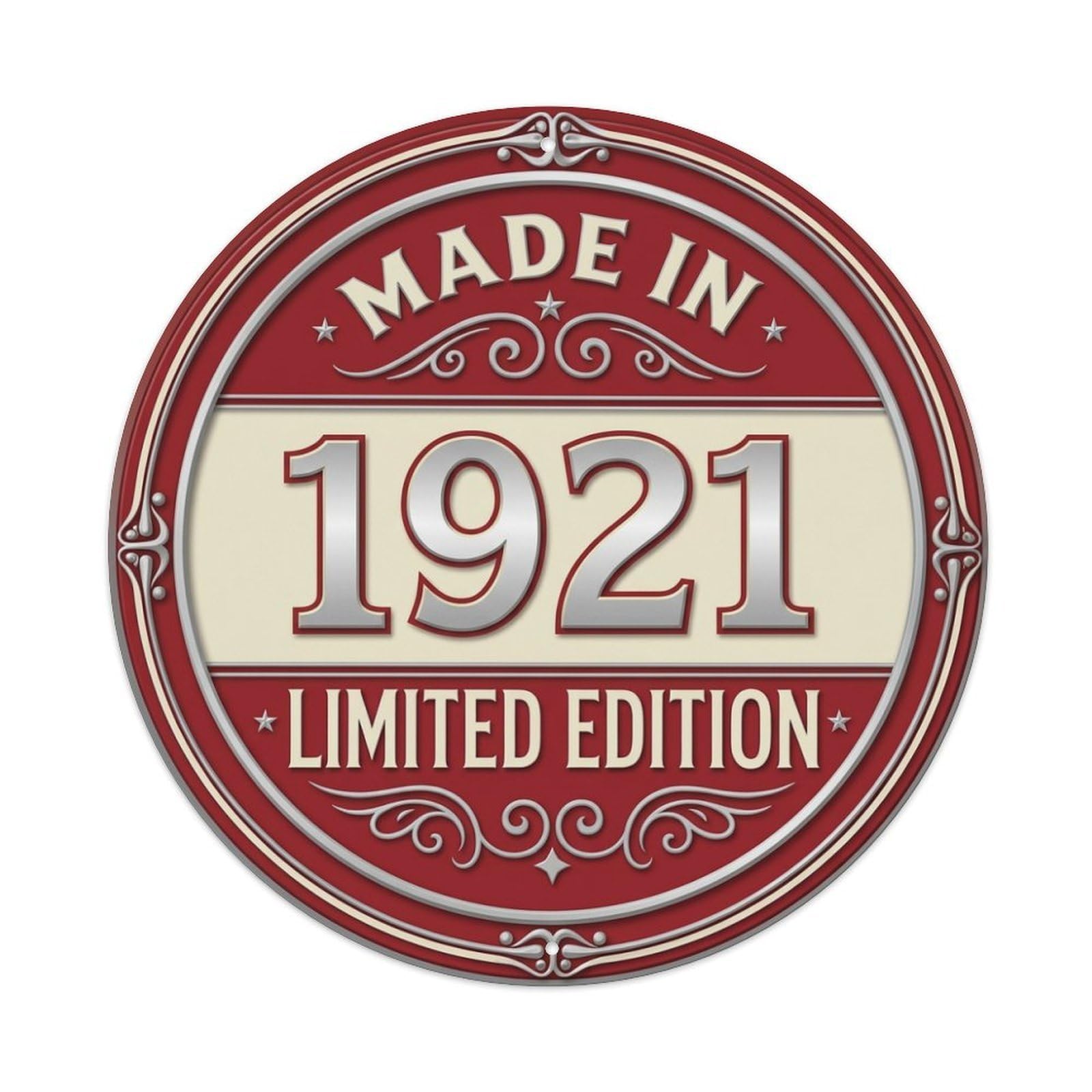 Made In 1921 Limited Edition Metal Tin Sign