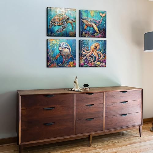 Miniatura 317 de Decoración rústica de cabaña, arte de pared de oso de vida silvestre, bosque, guardería, águila, lobo, alce, ciervo, imágenes para sala de estar,