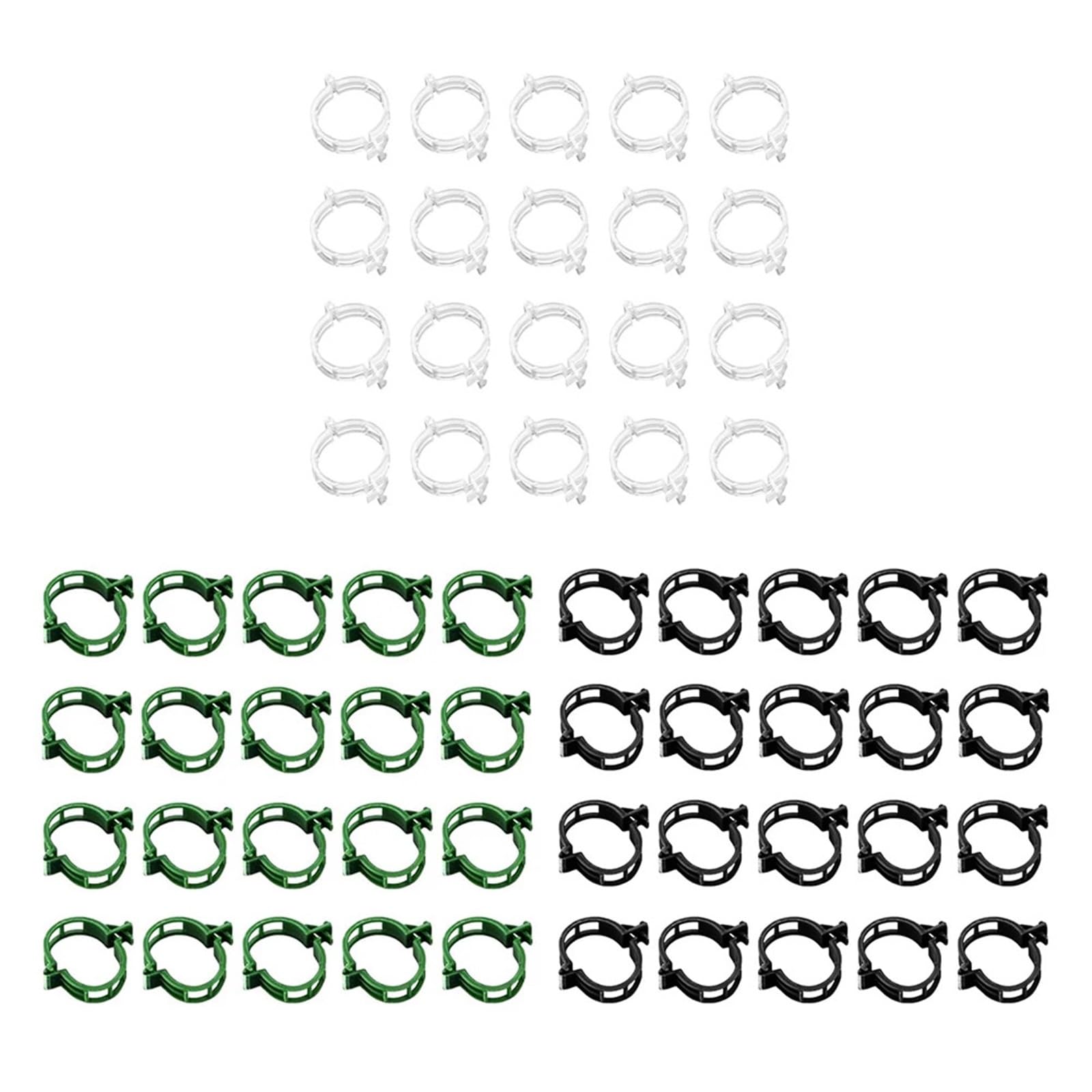 1000 Stück Pflanzenstütz-Clips aus Kunststoff, Rankgitter-Clips für Weinreben, Tomaten, Ranken, Gemüse, Pflanzen (weiß)