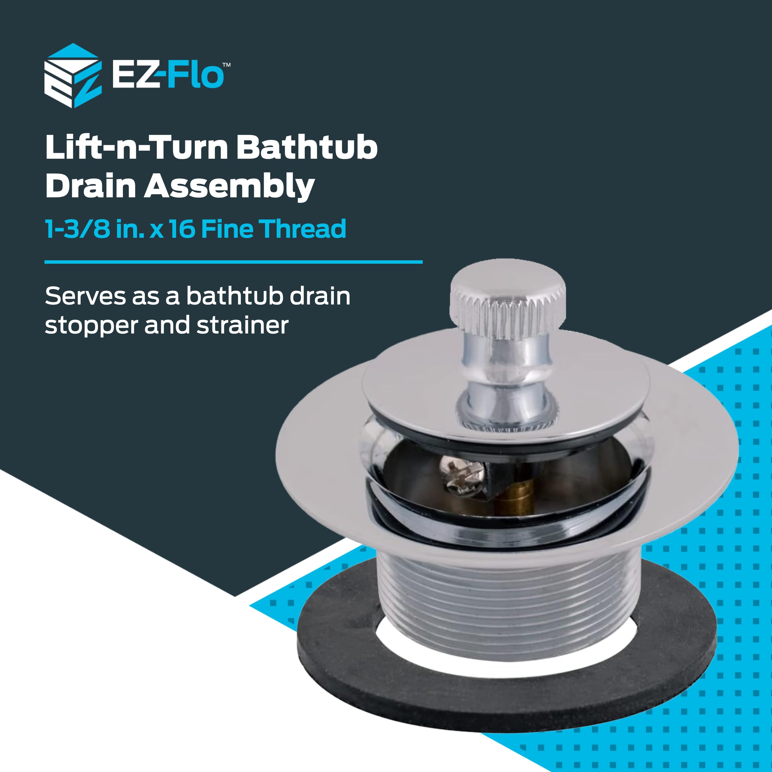 Amazon.com: EZ-FLO Lift-n-Turn Bath Drain Assembly Kit, 1-3/8 in