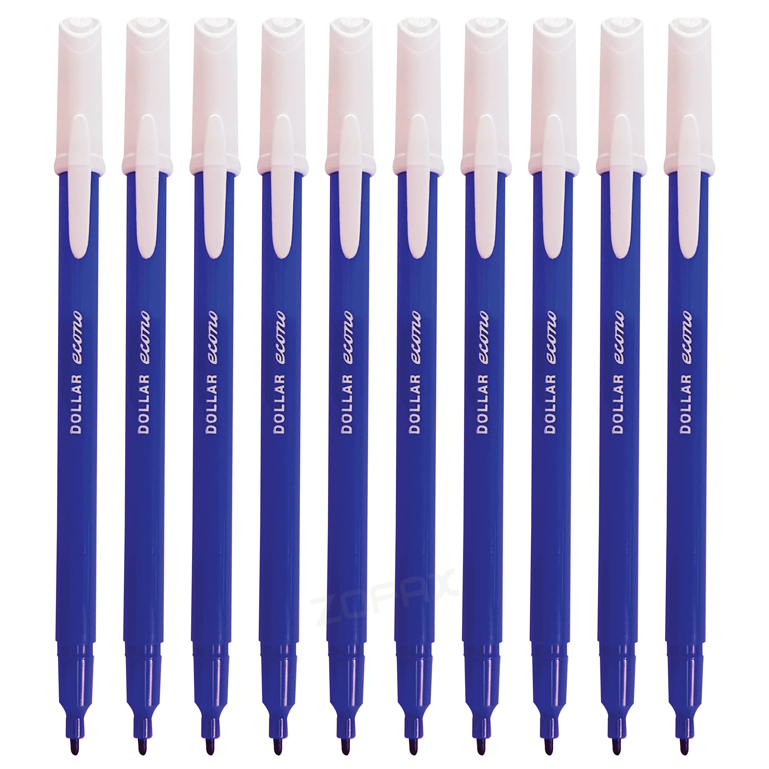 DOLLAR Econ-X Felt Tip Colouring Pens, BLUE, Fine Point, Pack of 100, Ideal for Colour Write Draw Sketch Mark, Multipack for School Office Home Use