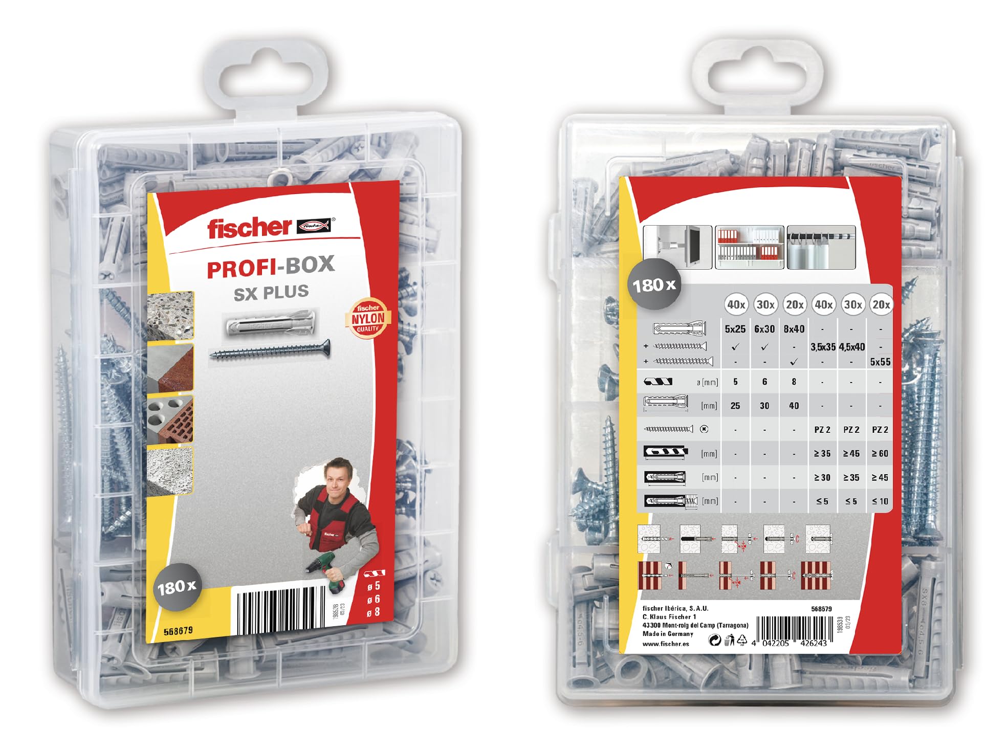 fischer 568679 Profibox SX Plus Case, Grey