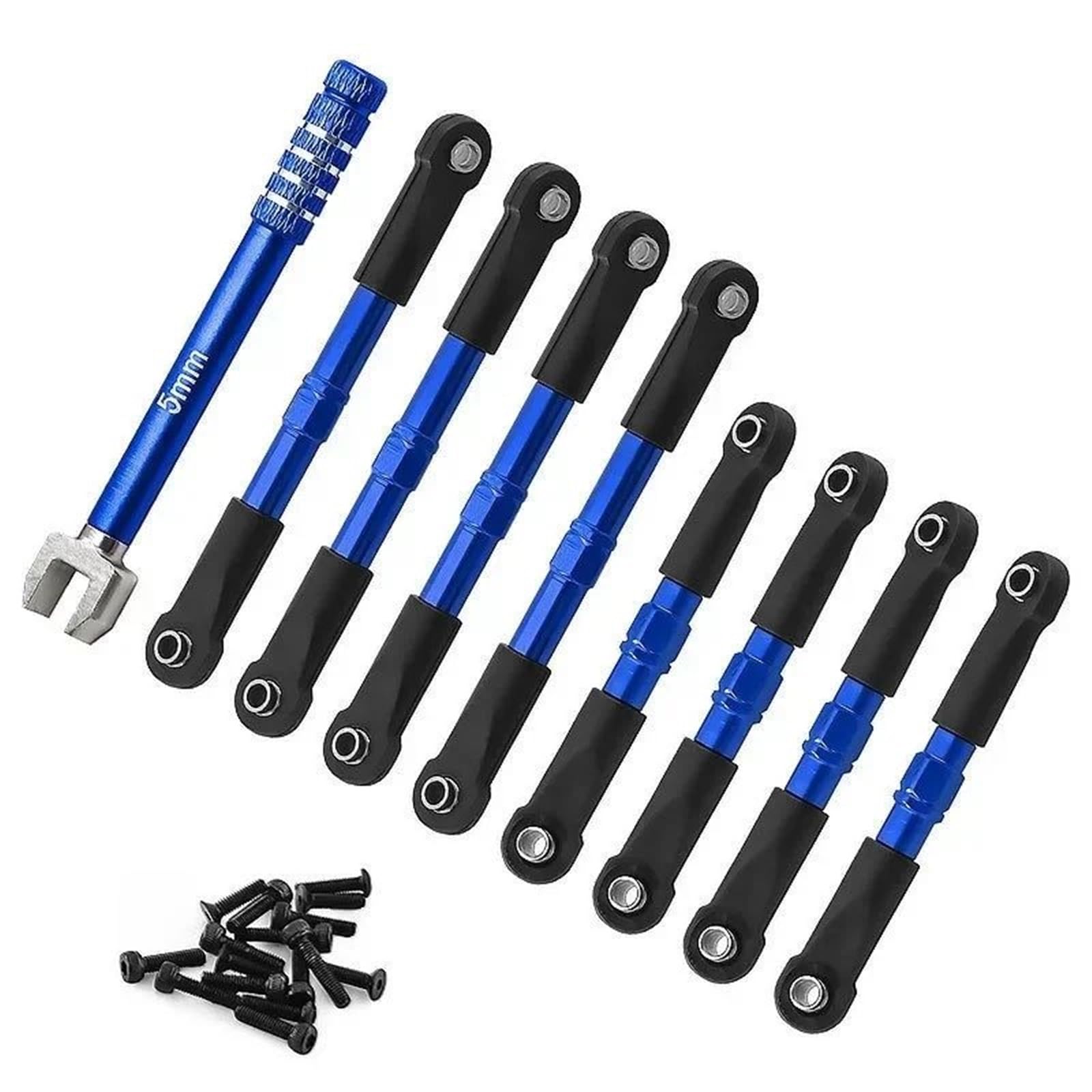 Per Slash TRXS 7018 7038 1/16 RC Auto Parti Aggiornamento Metallo Anteriore Posteriore Punta Collegamenti Con Sfere Cave Accessori Ricambi Modellini RC