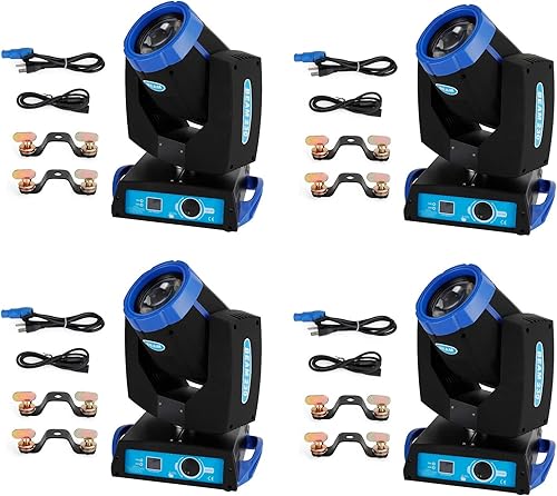 Miniatura 10 de Topteng 2pcs 7R 230W Beam Sharpy Moving Head Light 17 Gobos RGBW Beam Lights, DJ Lights Zoom Moving Head Beam Beam Sharpy Light 8 Prism Strobe DMX