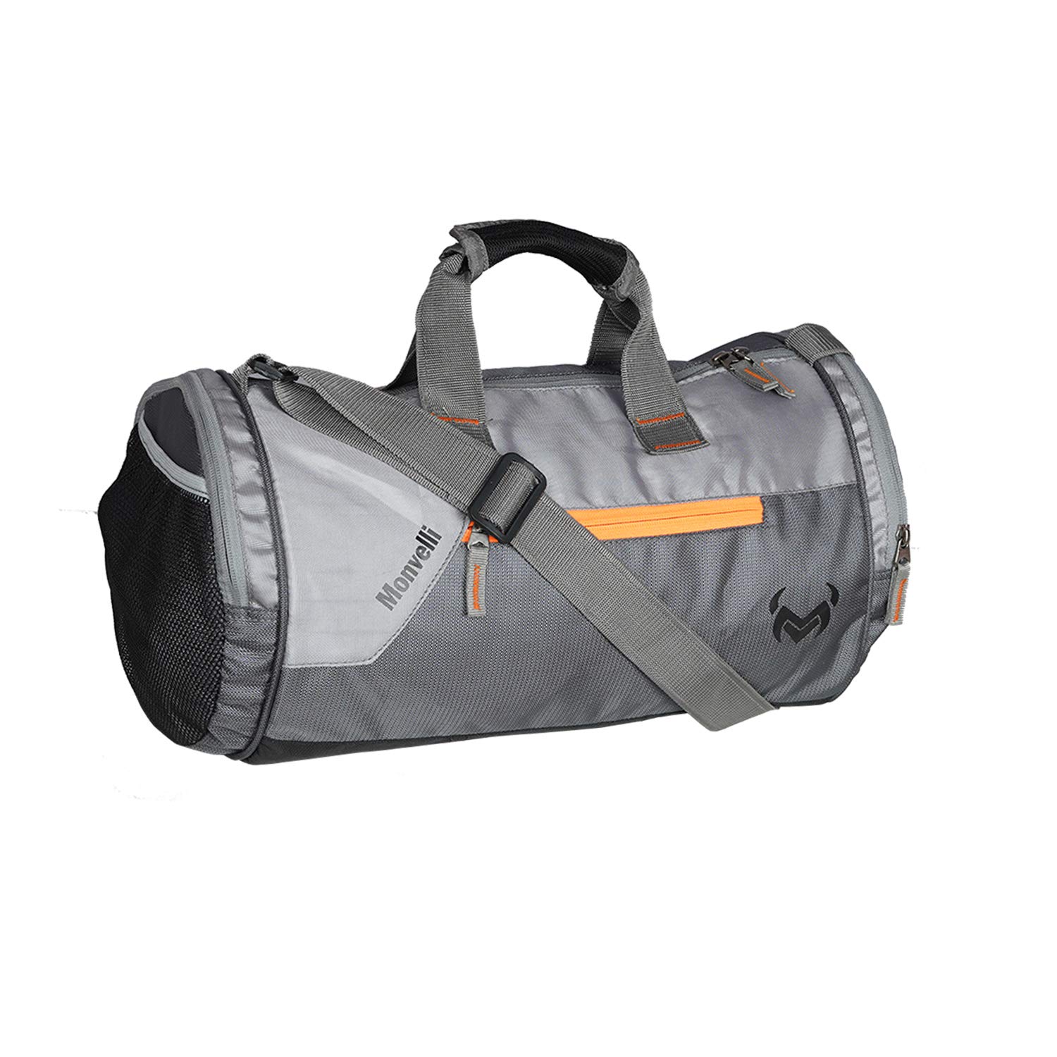 monvelli Polyester Round Unisex Grey Travel Gym and Duffle Bag-picture-32