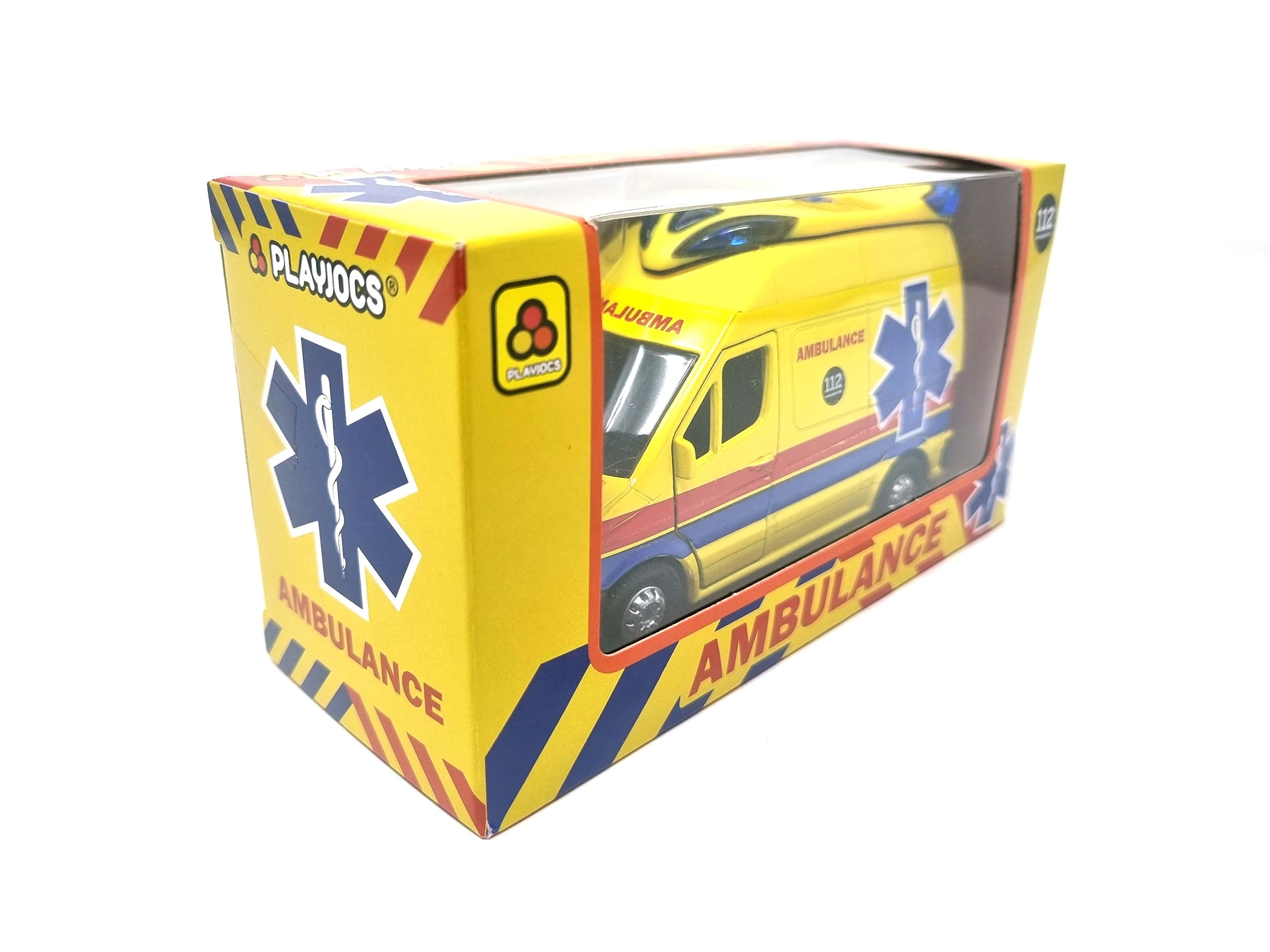 PLAYJOCS GT-8174 Ambulance.Vehículo metálico, Juguete para niños y coleccionistas.