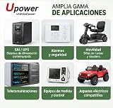 Batterie U-Power Plomb AGM 12V 9Ah F2 6.3mm - Convient pour UPS - 4