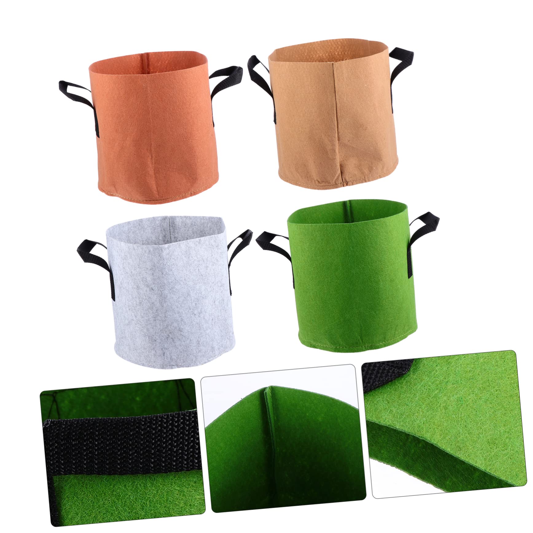 8 Stück 3 Farbige Pflanztaschen Pflanzenaufzucht aufbwahrungs-Box Flowerpot pflanzensack Gemüseanbaubeutel grüner Pflanzentopf Pflanzenwachstumsbeutel Pflanzbeutel für Gemüse Vlies