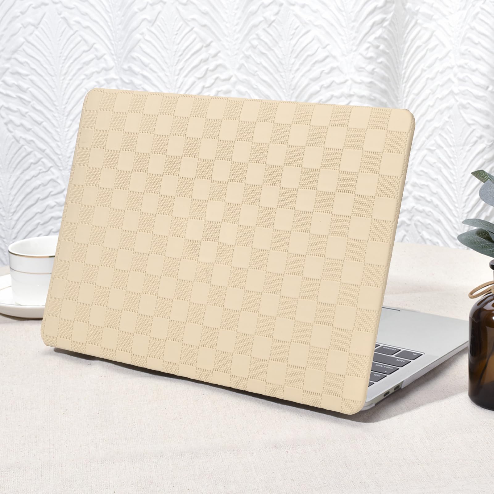 Seorsok Compatible with MacBook Air 13 Inch Case2022 2021 2020 2019 2018 Release A1932 A2179 M1 A2337,Elegant Leather Plastic Hard Shell Case