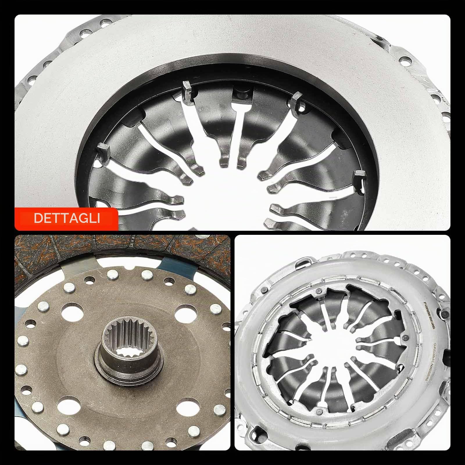 Frankberg Kit Frizione Compatibile con Citan Furgone/MPV W415 2013-2021 | Compatibile con Qashqai +2 I J10 JJ10E NJ10 2007-2013 Duster HS 2010-2018 Clio III BR0/1 CR0/1 2005-2014 Replace# 834276