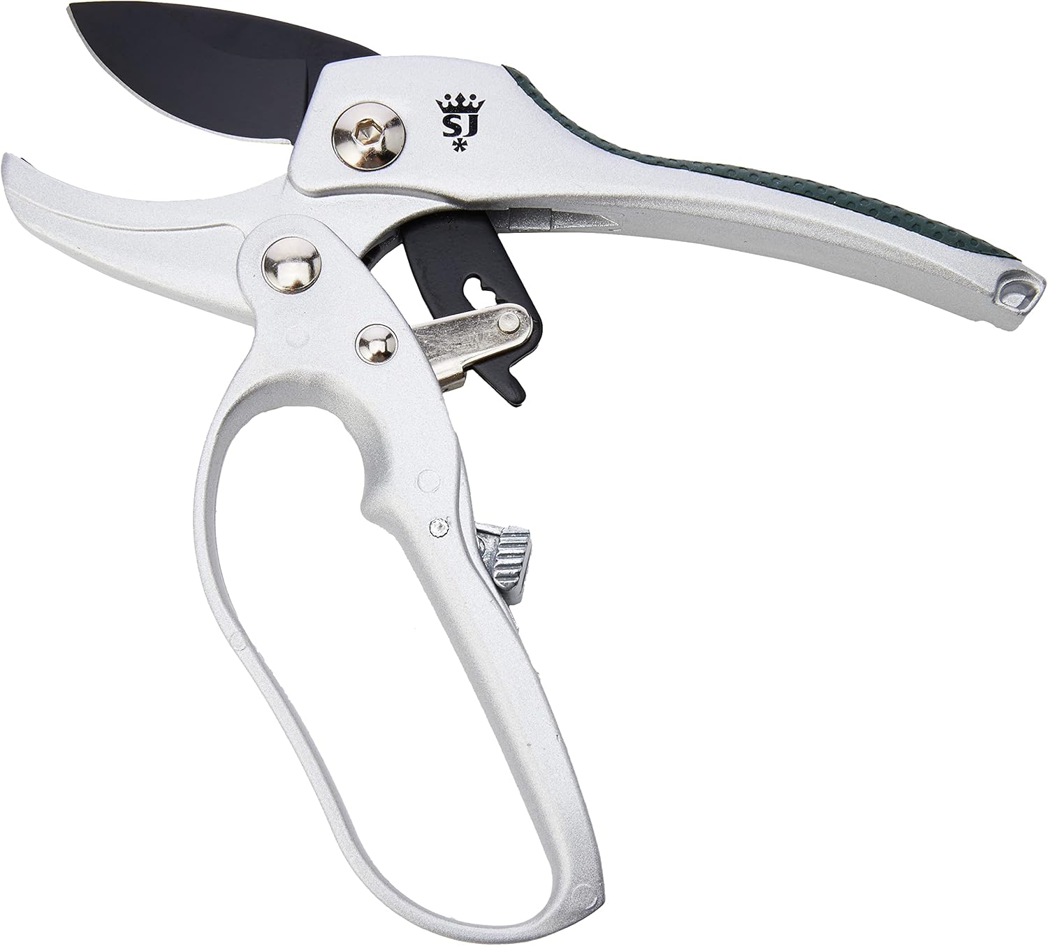 Spear & Jackson 6258KEW Kew Gardens Compact Ratchet Anvil Secateurs - Silver