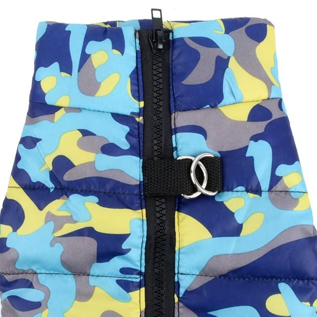 Foto 7 de 8 de SELMAI Camuflaje Chaquetas Perros Pequeño Medianos Ropa para Gatos Invierno Chihuahua Abrigos con Anillo en D…