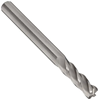 CCMG Carbide Corner Radius End Mill, Uncoated Bright Finish, 30 Deg Helix, 4 Flutes, 3.5000" Overall Length, 0.6250" Cutting Diameter, 0.625" Shank Diameter, 0.060" Corner Radius