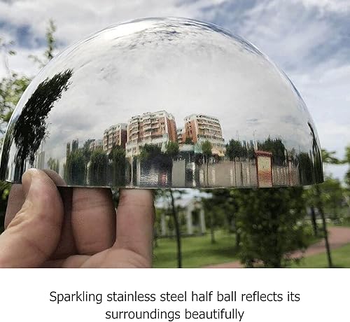 Miniatura 5 de Happyyami Esfera de espejo, esferas de mirar, bola de hemisferio de jardín, bola decorativa hueca media casquillo, globo mirador, media bola