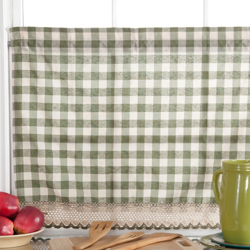 Buffalo Check Curtains - Tier Pair Set -9