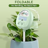 Vista 3 de Medidor de humedad del suelo, medidor de humedad 4 en 1 para plantas, probador de humedad, luz, nutrientes, pH, kit de prueba de suelo, ideal