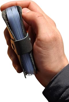 Credit Card Holder Genuine Leather Transparent 10 Compartment Mini Card Holder Business Card Holder 9 x 7 cm Black