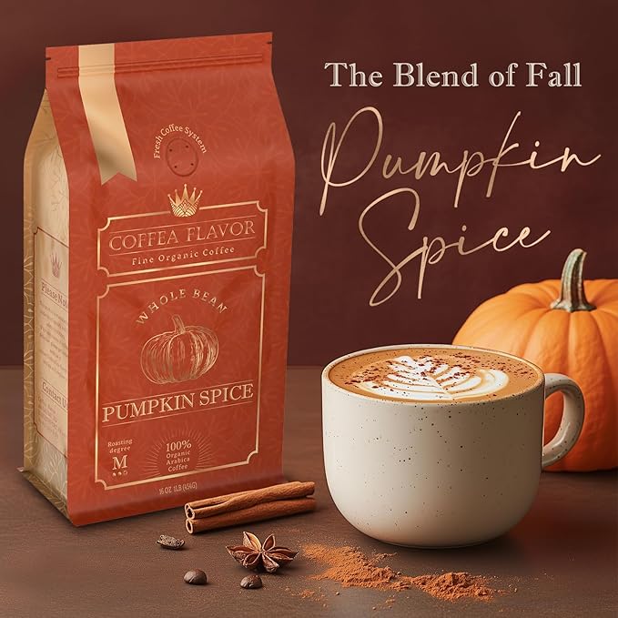 Café en Grano Orgánico Sabor Calabaza Especiada 454 g miniatura 2