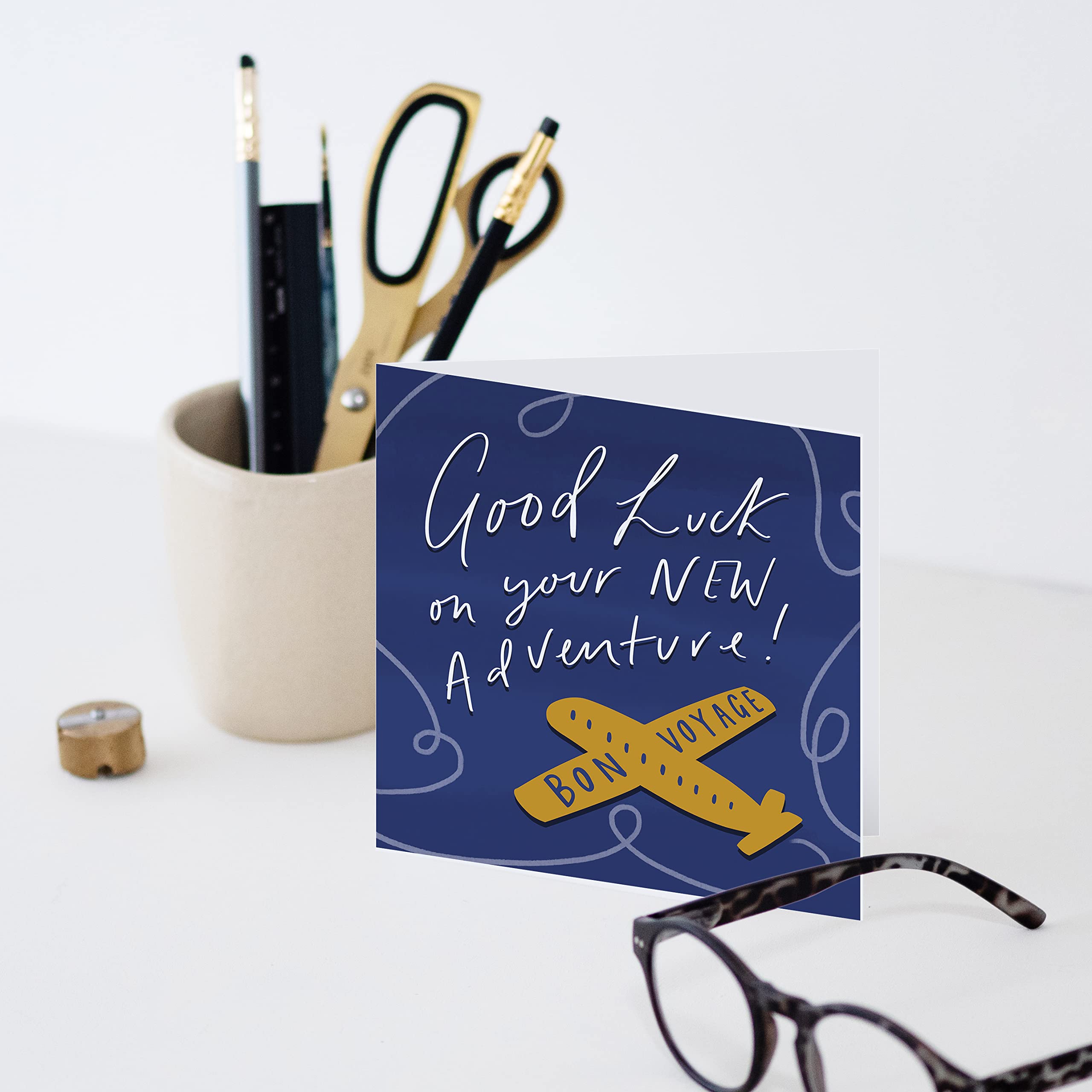 Old English Co. Aeroplane Good Luck Card - Fun Leaving Card | New Job - View #2