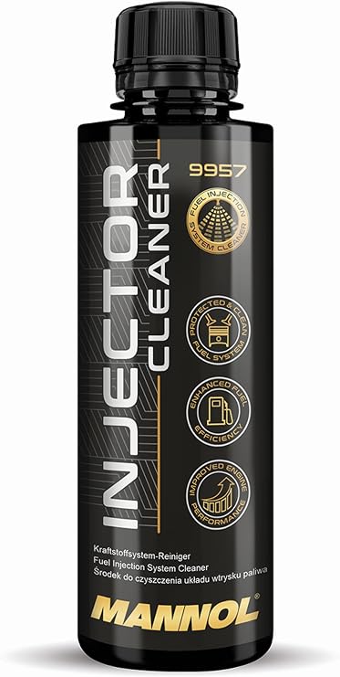 MANNOL 9957 Fuel Injector Cleaner for Gasoline Engines, 250 ml | Advanced System Cleaner for Gasoline Engines, Valves, Chambers, Compatible with MPI, GDI, Carb, Helps Extend Engine Life