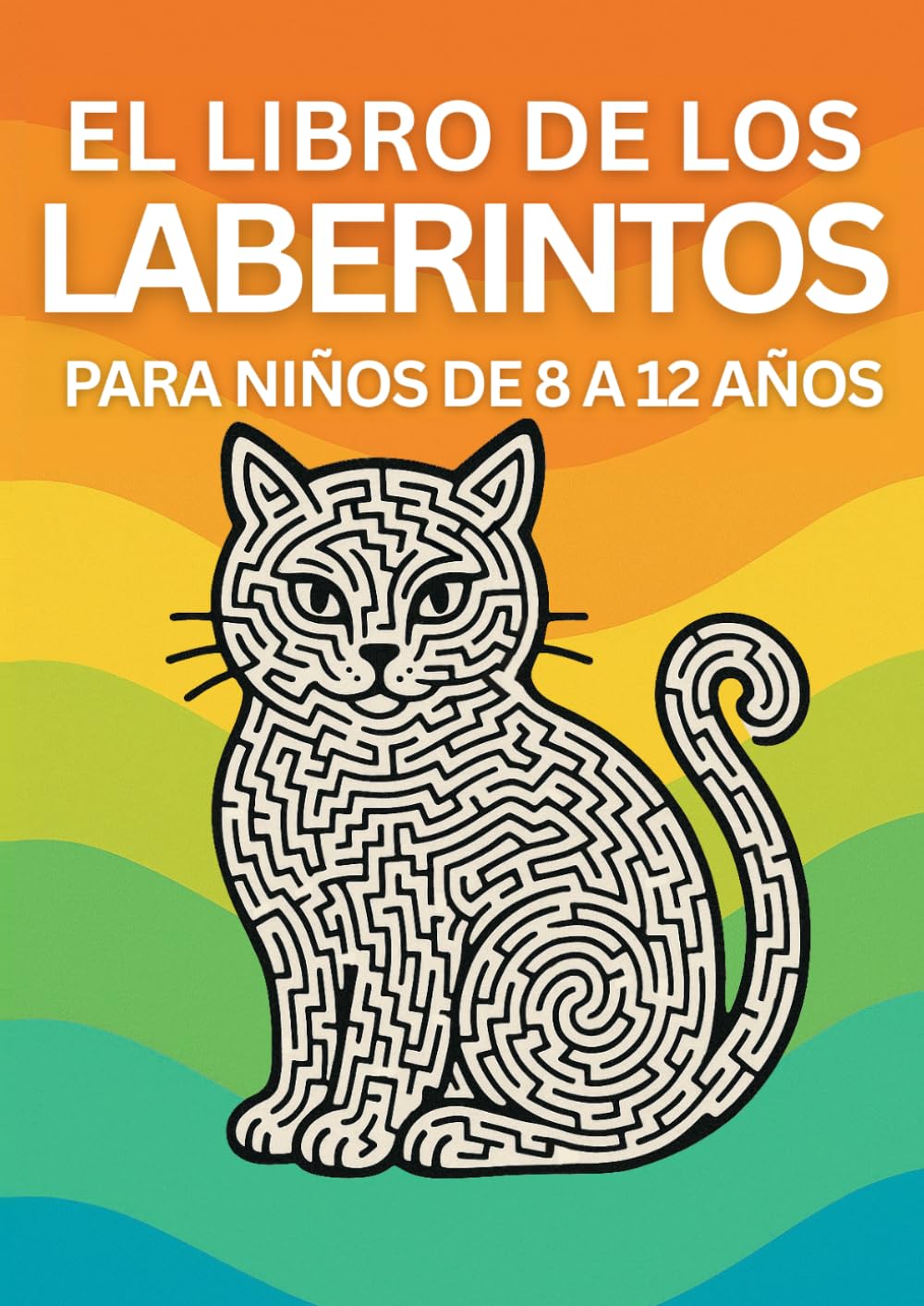 El libro de los laberintos para niños de 8 a 12 años: Divertidos acertijos con diseños únicos de motivos de laberintos en 5 niveles de dificultad, a partir de los 8 años