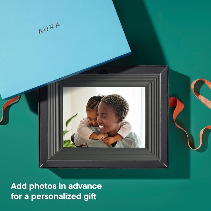 Aura Mason WiFi Digital Picture Frame | Wirecutter's Best Digital Frame for Gifting | Send Photos from Your Phone | Quick, Easy Setup in Aura App | Free Unlimited Storage | White