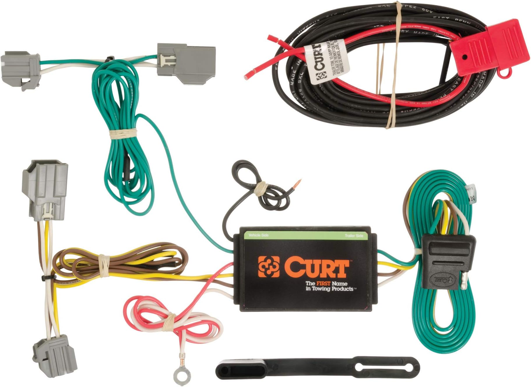 CURT 56188 Vehicle-Side Custom 4-Pin Trailer Wiring Harness, Fits Select Chevrolet Impala