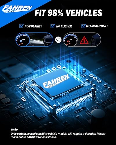 Vista 28 de FAHREN Bombilla LED 9007, 50000LM súper brillante, 6500K blanco frío, bombillas de conducción HB5 de luz alta/baja con ventilador, 60000+ Ultra
