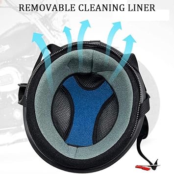 Vintage Style Open Motorbike Helmet with Goggles Retro Motorcycle Baseball Cap Half Helmet for Men and Women DOT Approved Vintage Pilot Style Adult Skull Cap Helmet