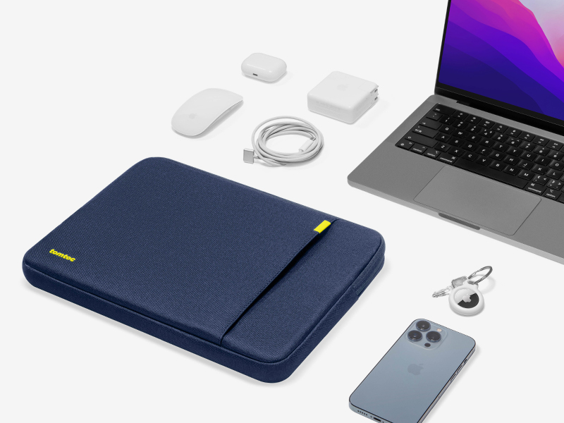 Custodia Tomtoc Per MacBook Air 13" E IPad - Borsa Protettiva Militare, Impermeabile Con Tante Tasche - Foto 9