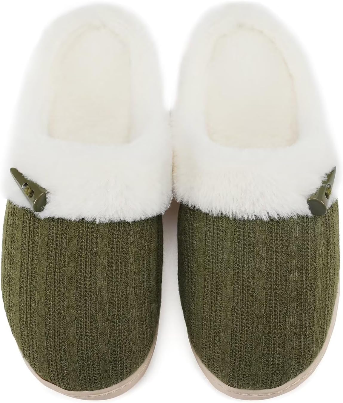 NineCiFun Women's Slip on Fuzzy Slippers Memory Foam House Slippers Outdoor Indoor Warm Plush Bedroom Shoes Scuff with Faux Fur Lining