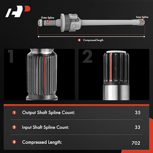 Miniatura 2 de A-Premium Conjunto de eje de eje CV compatible con Ram 2500 2014-2018, 3500 2013, lado del pasajero delantero derecho